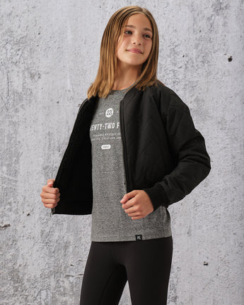 Girls Pinnie Quilted Bomber